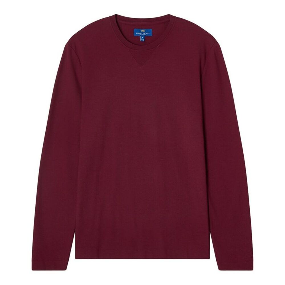 Robert Talbott Mens  Kelly Long Sleeve Cotton Crepe T-Shirt